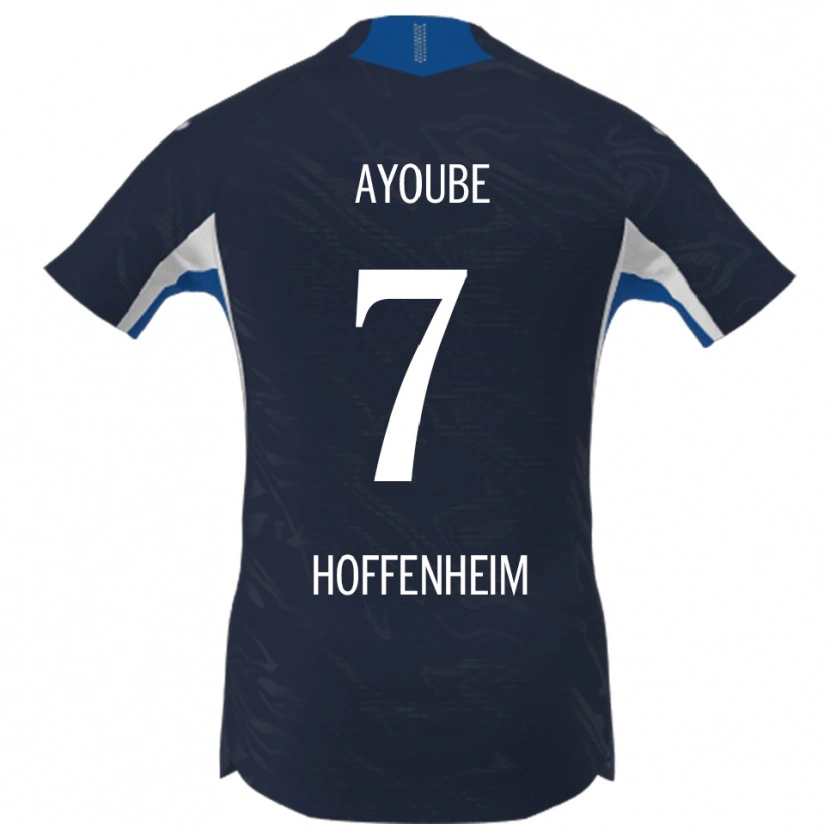 Danxen Hombre Camiseta Ayoube Amaimouni-Echghouyab #7 Marino Blanco 1ª Equipación 2025/26 La Camisa
