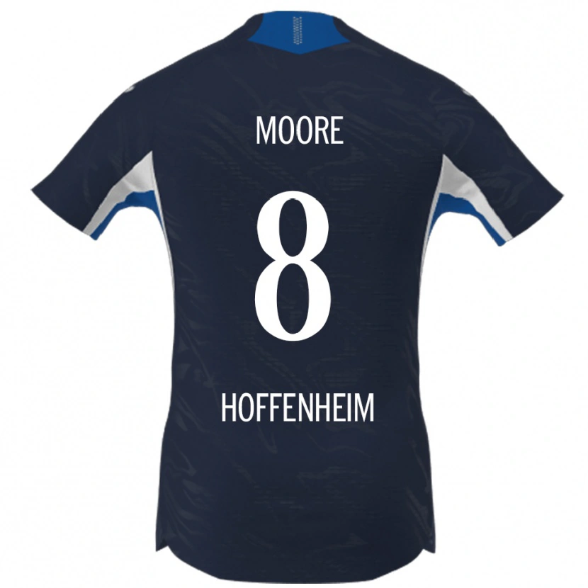 Danxen Hombre Camiseta Matthew Moore #8 Marino Blanco 1ª Equipación 2025/26 La Camisa