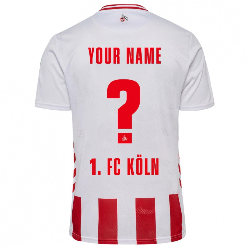 Danxen Hombre Camiseta Su Nombre #0 Blanco Rojo 1ª Equipación 2025/26 La Camisa