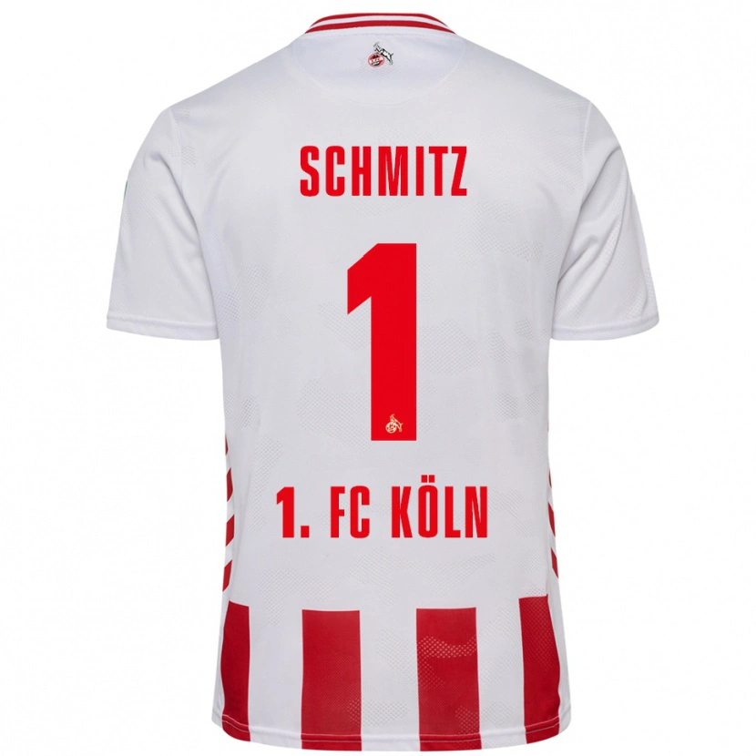Danxen Hombre Camiseta Lisa Schmitz #1 Blanco Rojo 1ª Equipación 2025/26 La Camisa