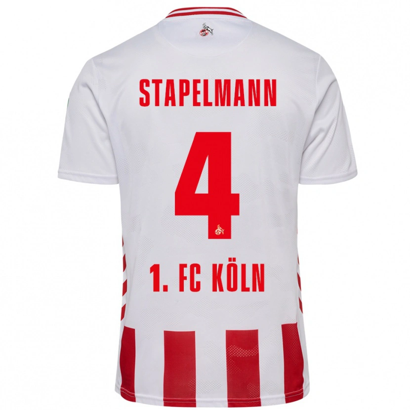 Danxen Hombre Camiseta Luis Stapelmann #4 Blanco Rojo 1ª Equipación 2025/26 La Camisa