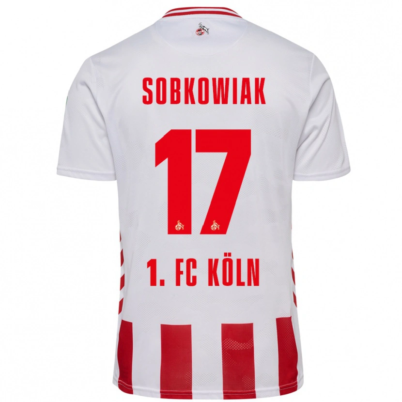 Danxen Hombre Camiseta Jannis Sobkowiak #17 Blanco Rojo 1ª Equipación 2025/26 La Camisa