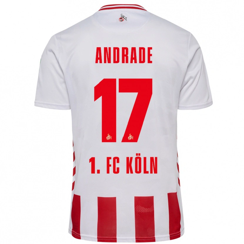 Danxen Hombre Camiseta Lydia Andrade #17 Blanco Rojo 1ª Equipación 2025/26 La Camisa