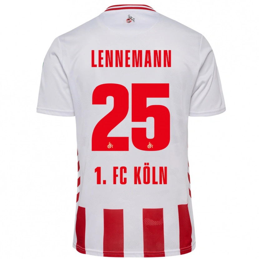 Danxen Hombre Camiseta Bernie Lennemann #25 Blanco Rojo 1ª Equipación 2025/26 La Camisa