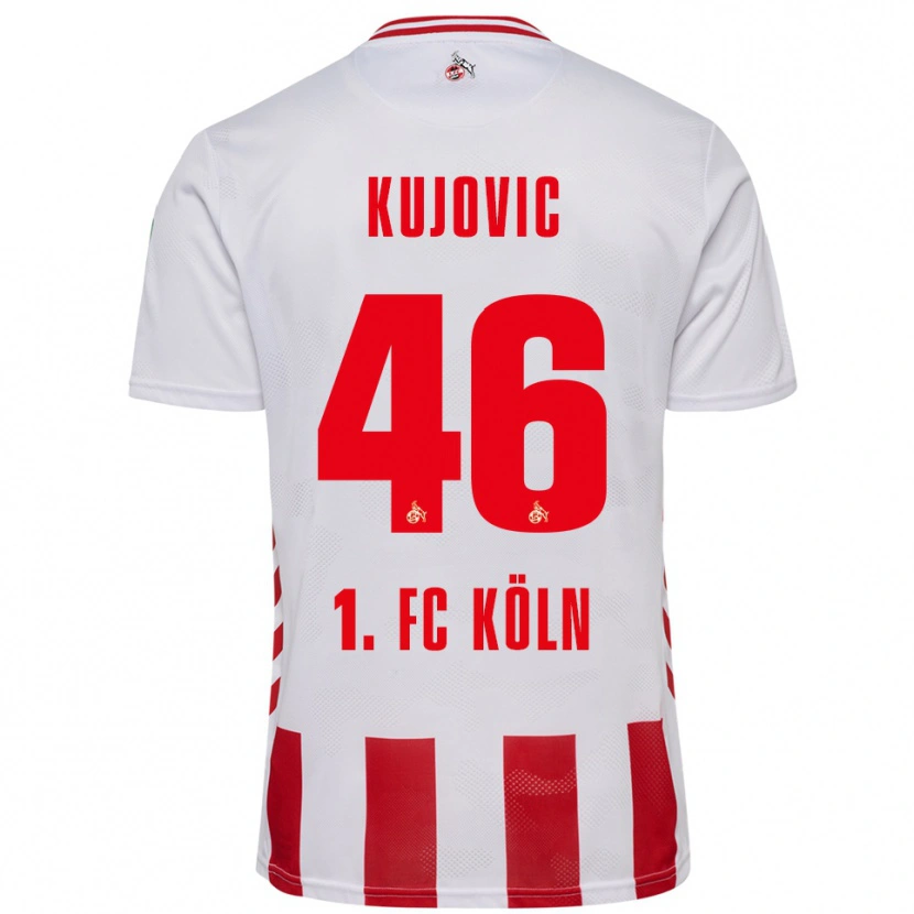 Danxen Hombre Camiseta Emin Kujovic #46 Blanco Rojo 1ª Equipación 2025/26 La Camisa