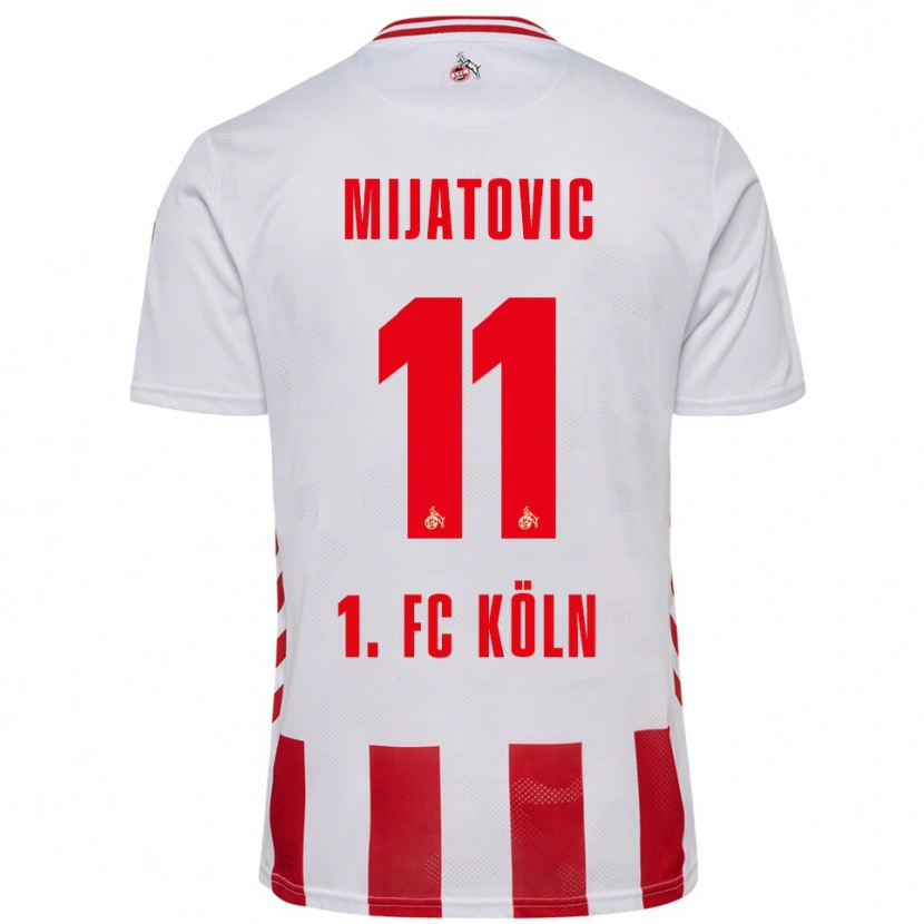Danxen Hombre Camiseta Luca Mijatovic #11 Blanco Rojo 1ª Equipación 2025/26 La Camisa