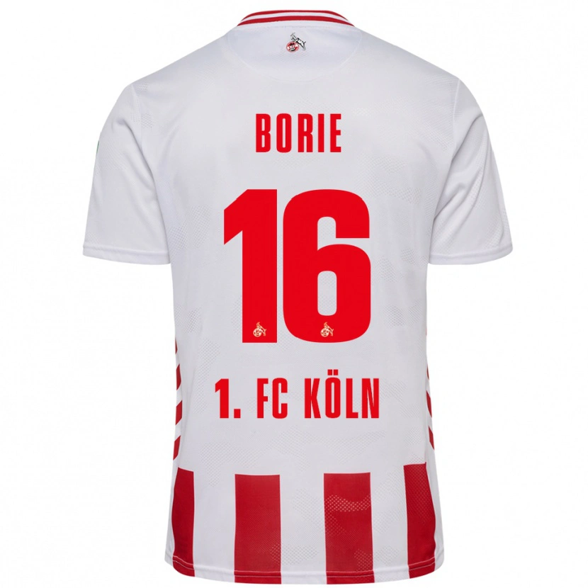 Danxen Hombre Camiseta Etienne Borie #16 Blanco Rojo 1ª Equipación 2025/26 La Camisa