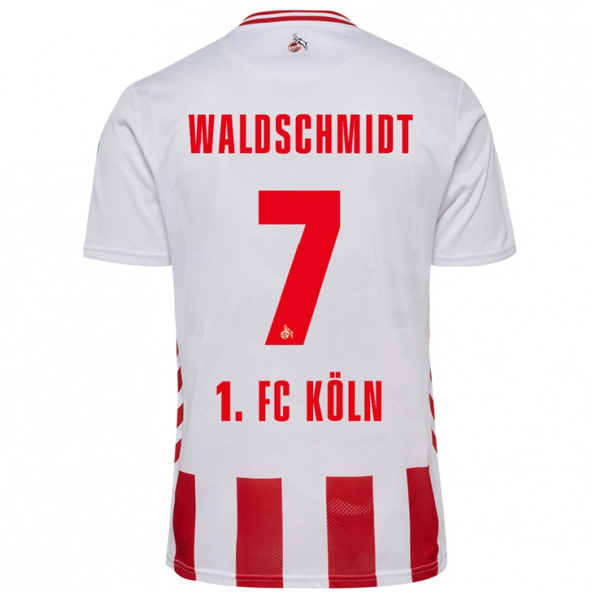 Danxen Hombre Camiseta Luca Waldschmidt #7 Blanco Rojo 1ª Equipación 2025/26 La Camisa