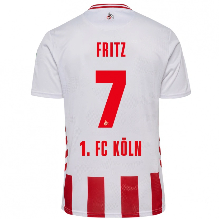 Danxen Hombre Camiseta Johannes Fritz #7 Blanco Rojo 1ª Equipación 2025/26 La Camisa
