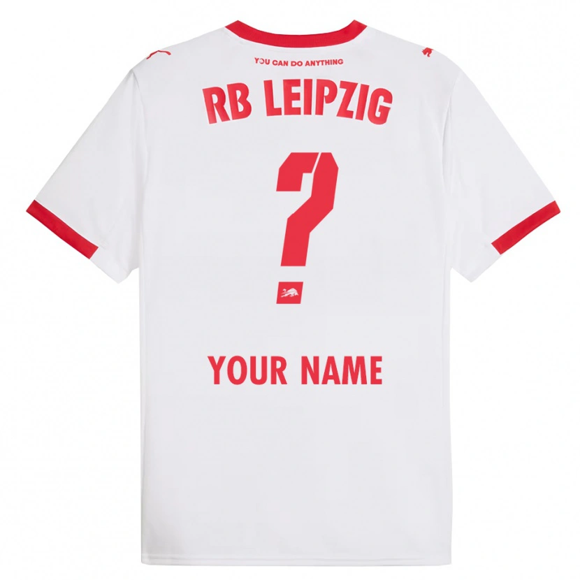 Danxen Hombre Camiseta Su Nombre #0 Blanco Rojo 1ª Equipación 2025/26 La Camisa