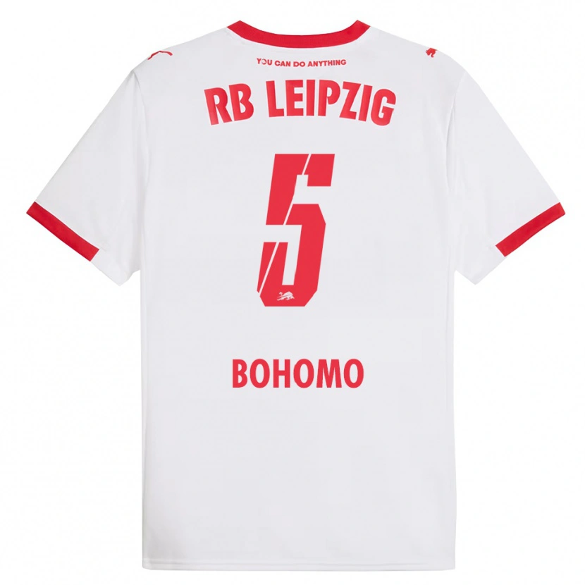 Danxen Hombre Camiseta Allan Bohomo #5 Blanco Rojo 1ª Equipación 2025/26 La Camisa