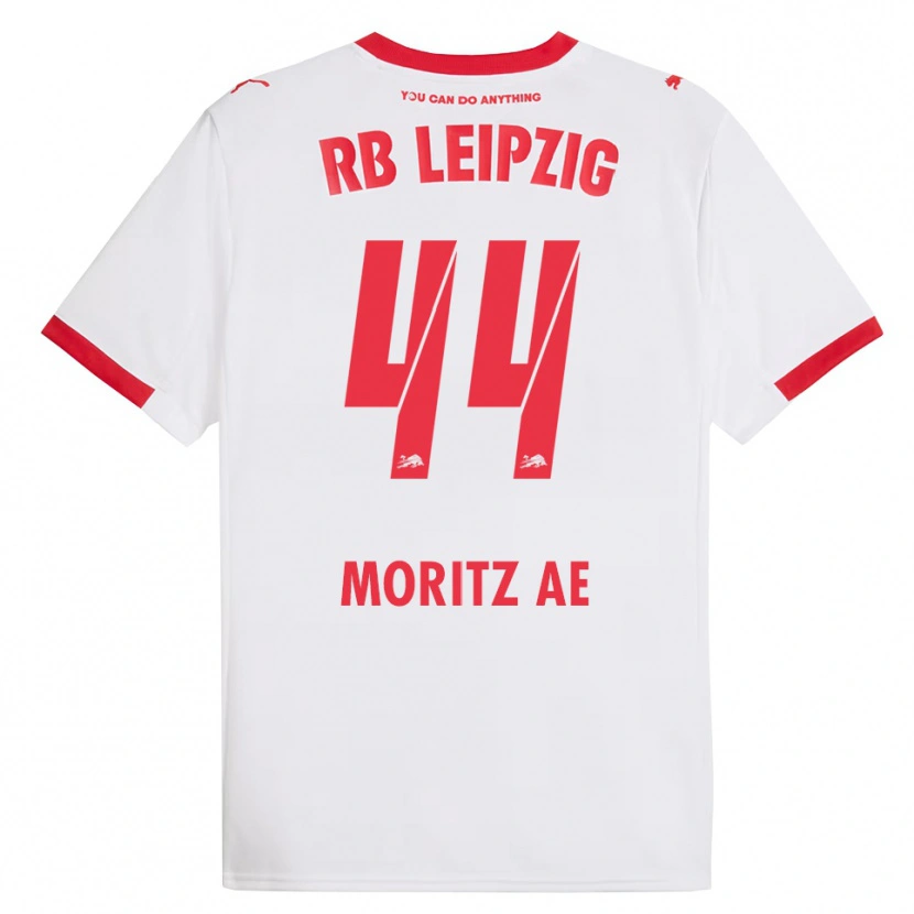 Danxen Hombre Camiseta Moritz Aé #44 Blanco Rojo 1ª Equipación 2025/26 La Camisa