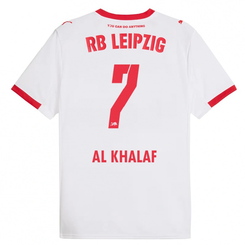 Danxen Hombre Camiseta Abdul Al Khalaf #7 Blanco Rojo 1ª Equipación 2025/26 La Camisa