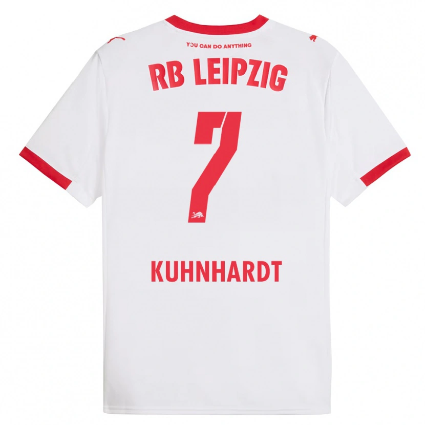 Danxen Hombre Camiseta Paul Kühnhardt #7 Blanco Rojo 1ª Equipación 2025/26 La Camisa