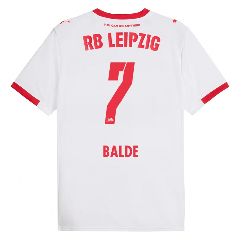 Danxen Hombre Camiseta Mamadu Baldé #7 Blanco Rojo 1ª Equipación 2025/26 La Camisa