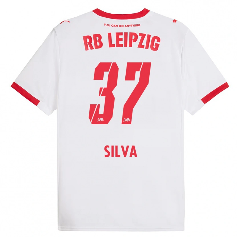 Danxen Hombre Camiseta André Silva #37 Blanco Rojo 1ª Equipación 2025/26 La Camisa
