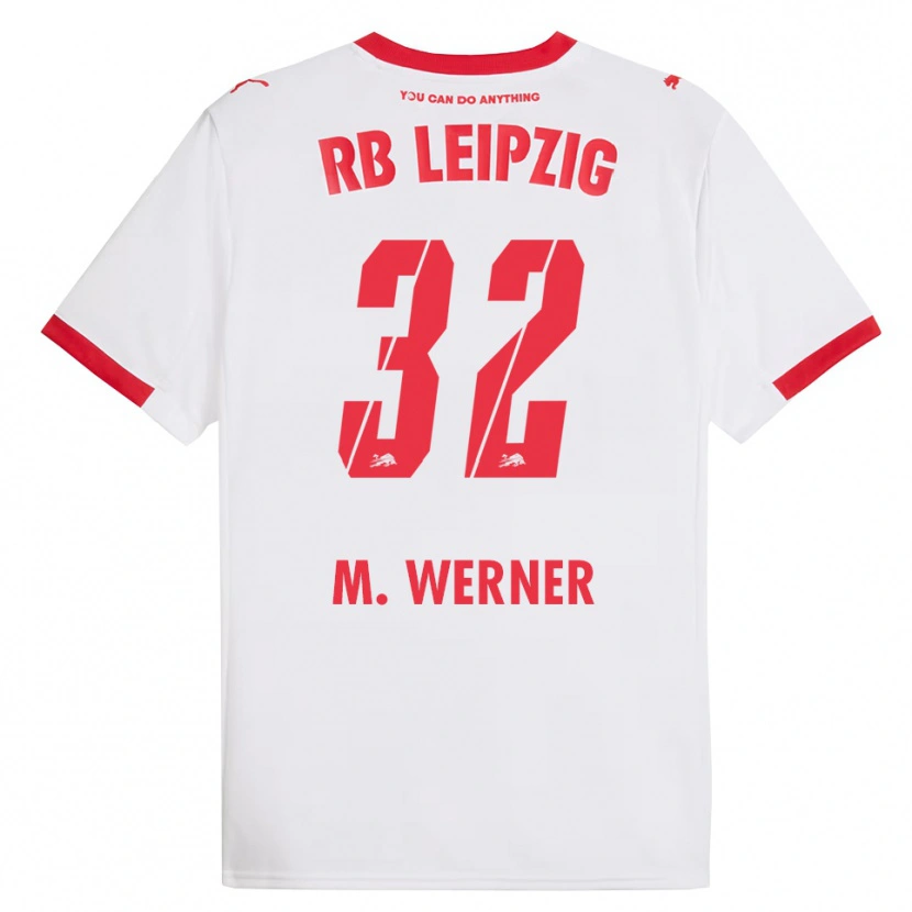 Danxen Hombre Camiseta Mia Werner #32 Blanco Rojo 1ª Equipación 2025/26 La Camisa