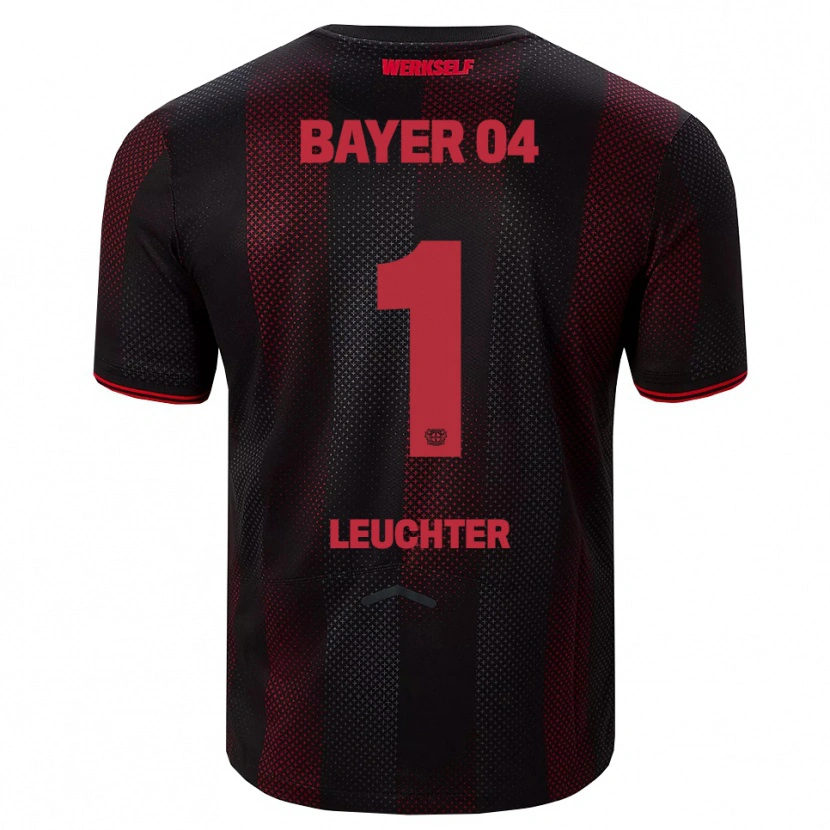 Danxen Hombre Camiseta Julian Leuchter #1 Negro Rojo 1ª Equipación 2025/26 La Camisa