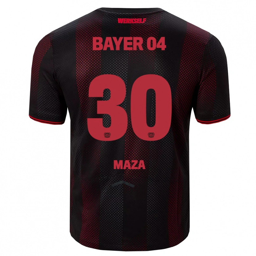 Danxen Hombre Camiseta Ibrahim Maza #30 Negro Rojo 1ª Equipación 2025/26 La Camisa