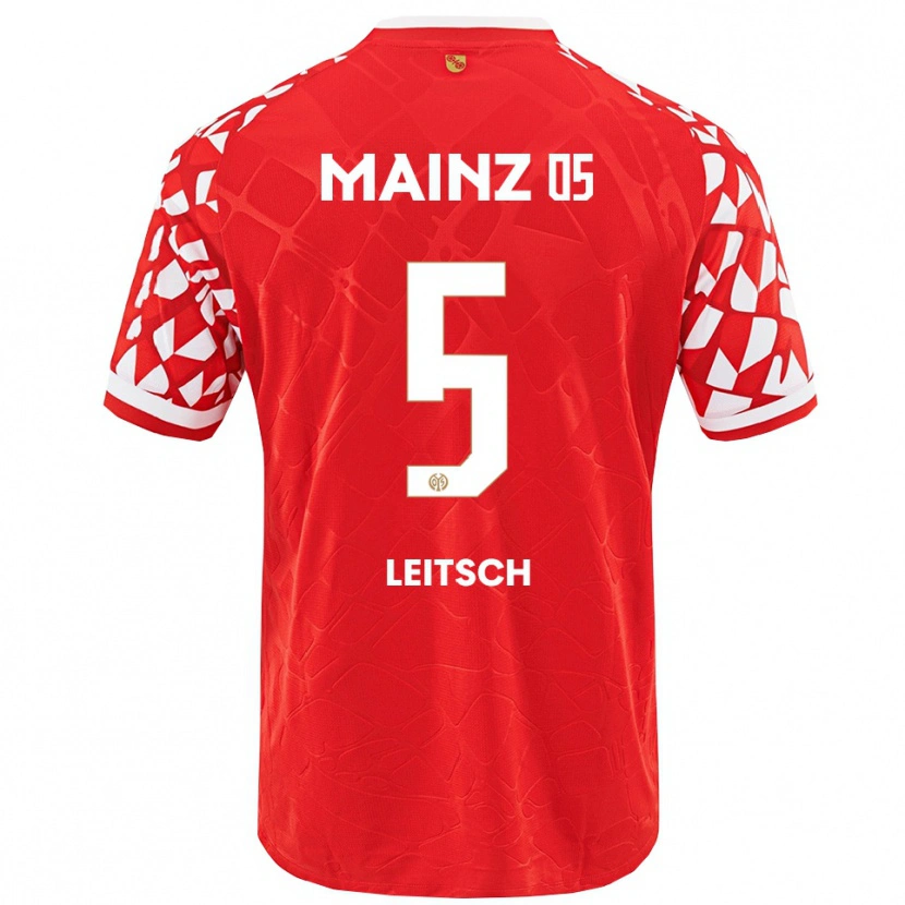 Danxen Hombre Camiseta Maxim Leitsch #5 Rojo Blanco 1ª Equipación 2025/26 La Camisa