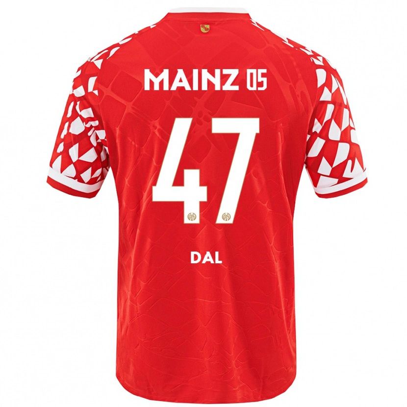 Danxen Hombre Camiseta Maxim Dal #47 Rojo Blanco 1ª Equipación 2025/26 La Camisa
