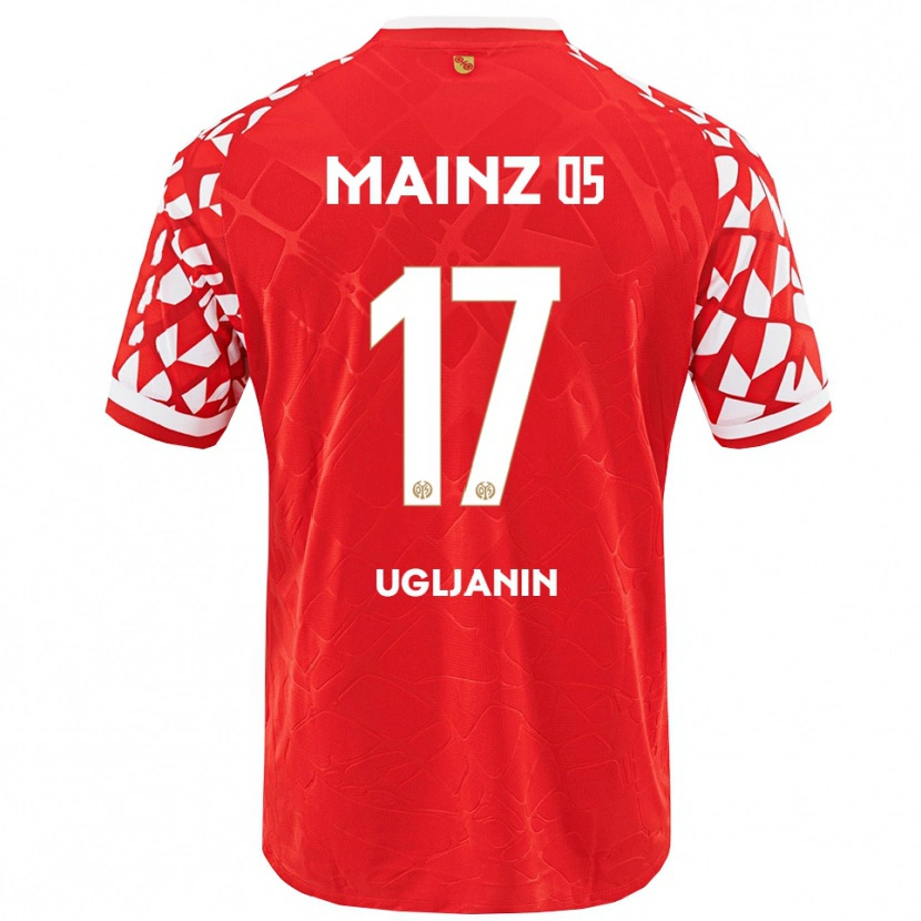 Danxen Hombre Camiseta Jusuf Ugljanin #17 Rojo Blanco 1ª Equipación 2025/26 La Camisa