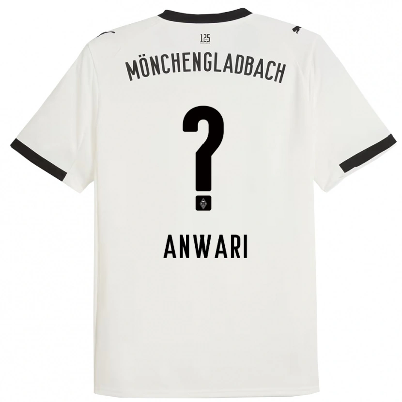 Danxen Hombre Camiseta Hamza Anwari #0 Blanco Negro 1ª Equipación 2025/26 La Camisa
