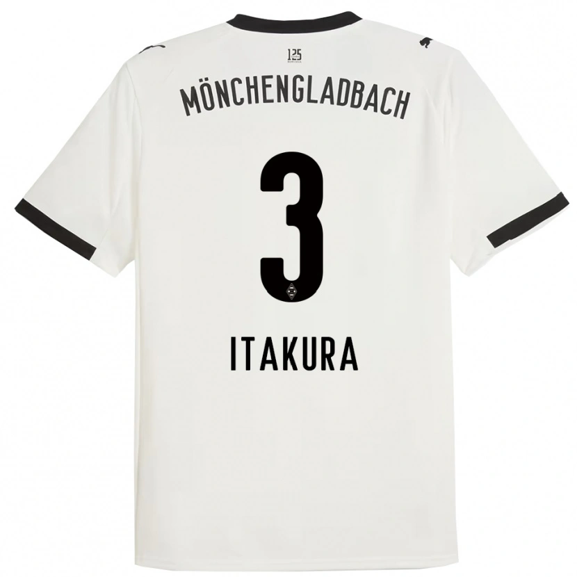 Danxen Hombre Camiseta Ko Itakura #3 Blanco Negro 1ª Equipación 2025/26 La Camisa