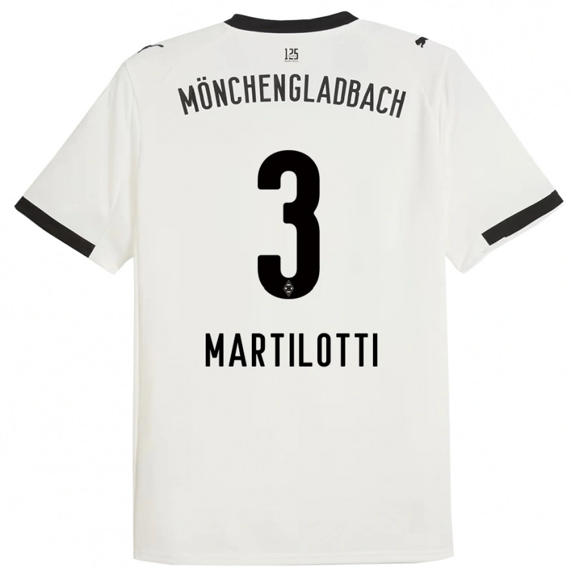 Danxen Hombre Camiseta Francesco Martilotti #3 Blanco Negro 1ª Equipación 2025/26 La Camisa