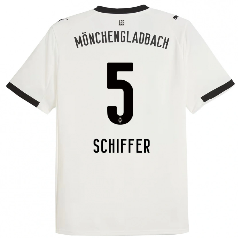 Danxen Hombre Camiseta Ben Schiffer #5 Blanco Negro 1ª Equipación 2025/26 La Camisa