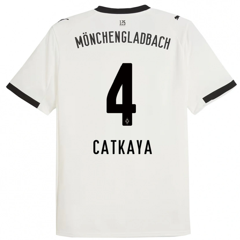 Danxen Hombre Camiseta Talha Catkaya #4 Blanco Negro 1ª Equipación 2025/26 La Camisa