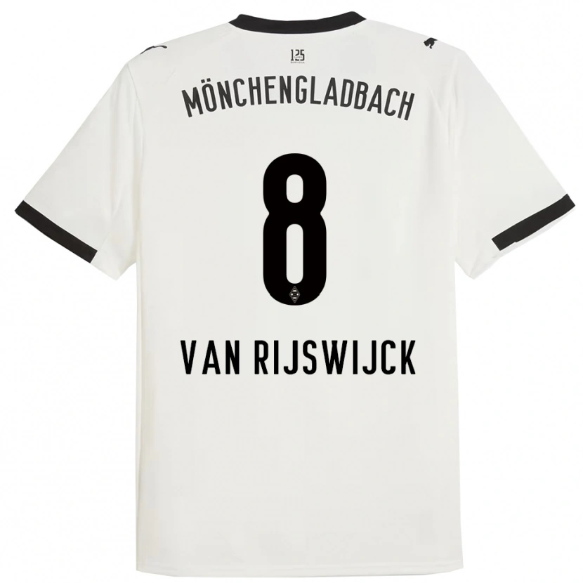Danxen Hombre Camiseta Britt Van Rijswijck #8 Blanco Negro 1ª Equipación 2025/26 La Camisa
