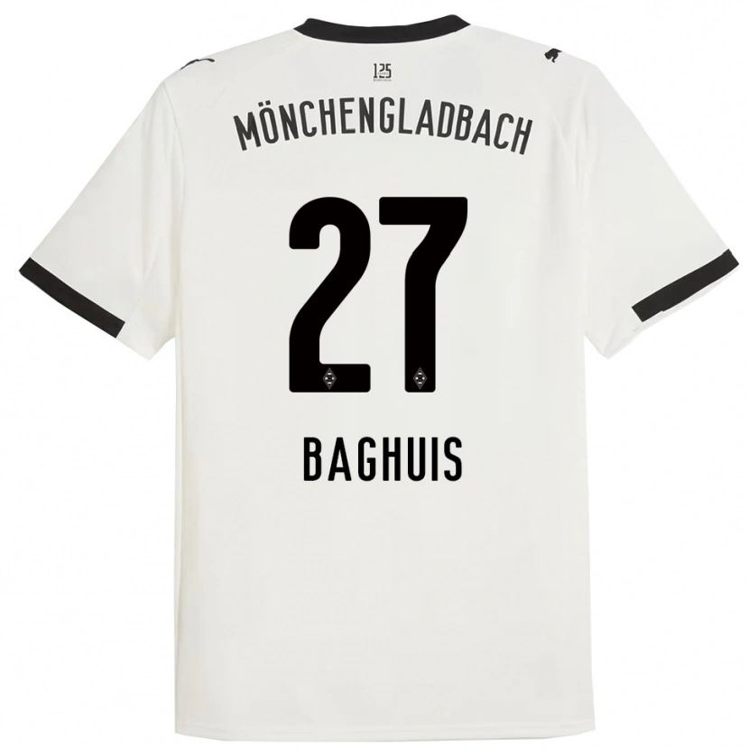 Danxen Hombre Camiseta Chantal Baghuis #27 Blanco Negro 1ª Equipación 2025/26 La Camisa