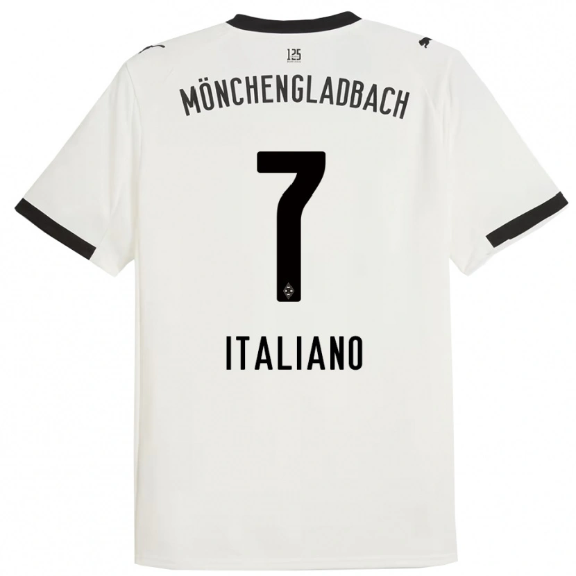 Danxen Hombre Camiseta Jacob Italiano #7 Blanco Negro 1ª Equipación 2025/26 La Camisa