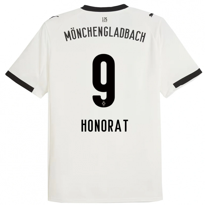 Danxen Hombre Camiseta Franck Honorat #9 Blanco Negro 1ª Equipación 2025/26 La Camisa