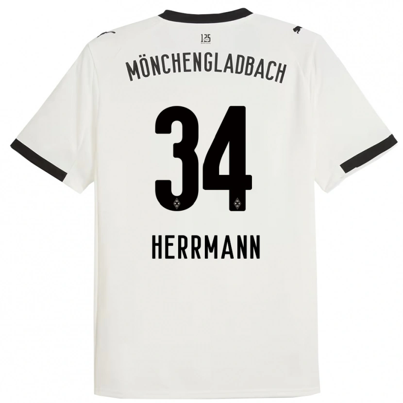 Danxen Hombre Camiseta Charles Herrmann #34 Blanco Negro 1ª Equipación 2025/26 La Camisa