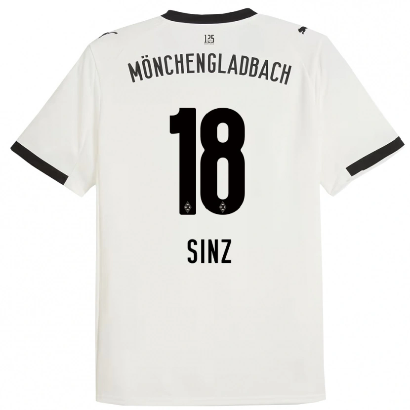 Danxen Hombre Camiseta Michelle Sinz #18 Blanco Negro 1ª Equipación 2025/26 La Camisa