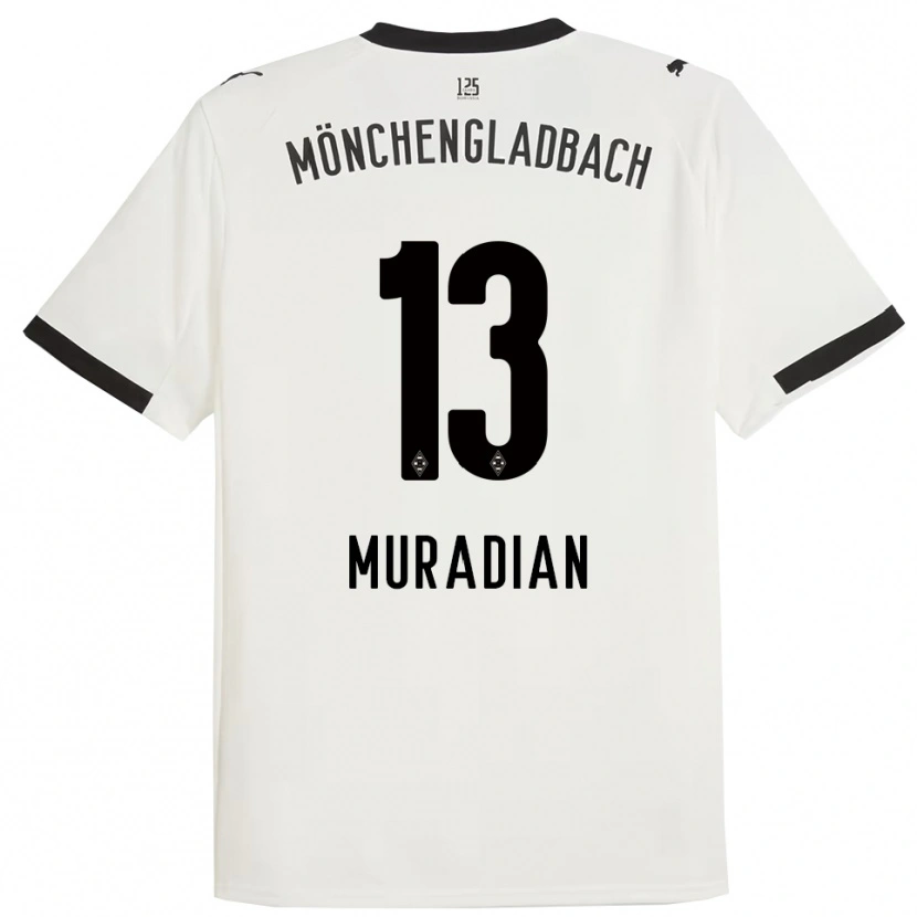 Danxen Hombre Camiseta Artem Muradyan #13 Blanco Negro 1ª Equipación 2025/26 La Camisa