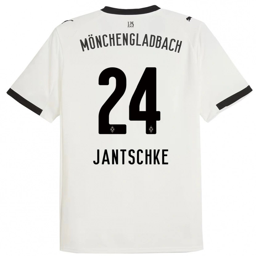 Danxen Hombre Camiseta Tony Jantschke #24 Blanco Negro 1ª Equipación 2025/26 La Camisa
