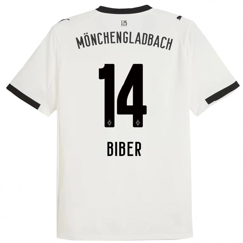 Danxen Hombre Camiseta Edin Biber #14 Blanco Negro 1ª Equipación 2025/26 La Camisa