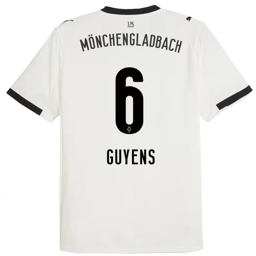 Danxen Hombre Camiseta Emily Guyens #6 Blanco Negro 1ª Equipación 2025/26 La Camisa