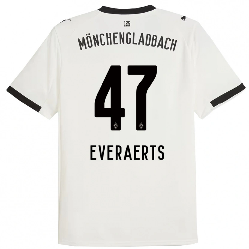 Danxen Hombre Camiseta Kim Everaerts #47 Blanco Negro 1ª Equipación 2025/26 La Camisa