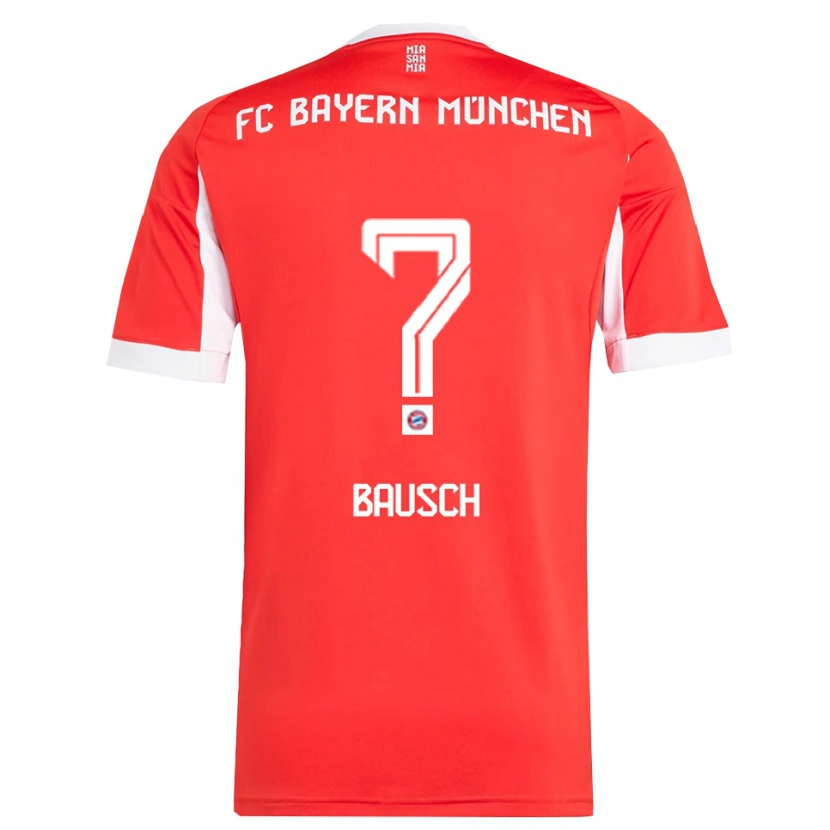 Danxen Hombre Camiseta David Bausch #0 Rojo Blanco 1ª Equipación 2025/26 La Camisa