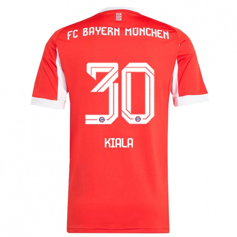 Danxen Hombre Camiseta Cassiano Kiala #30 Rojo Blanco 1ª Equipación 2025/26 La Camisa