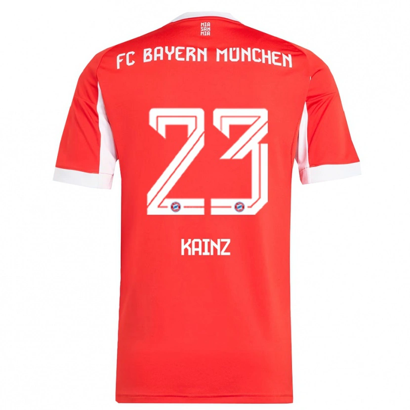 Danxen Hombre Camiseta Manuel Kainz #23 Rojo Blanco 1ª Equipación 2025/26 La Camisa