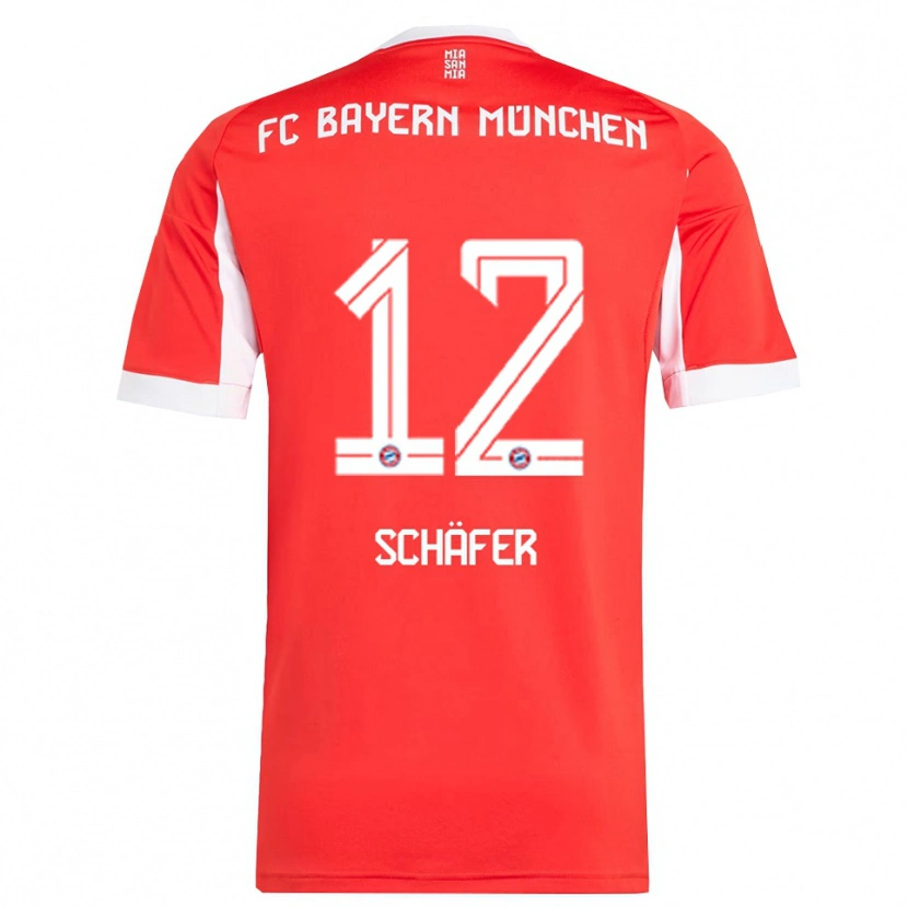 Danxen Hombre Camiseta Luis Schäfer #12 Rojo Blanco 1ª Equipación 2025/26 La Camisa