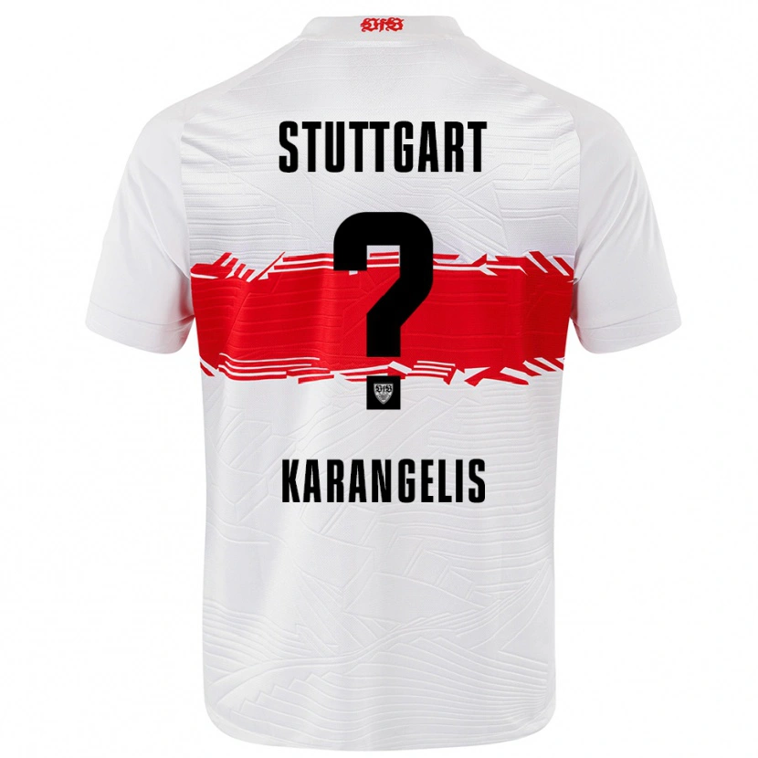 Danxen Hombre Camiseta Konstantinos Karangelis #0 Blanco Rojo 1ª Equipación 2025/26 La Camisa