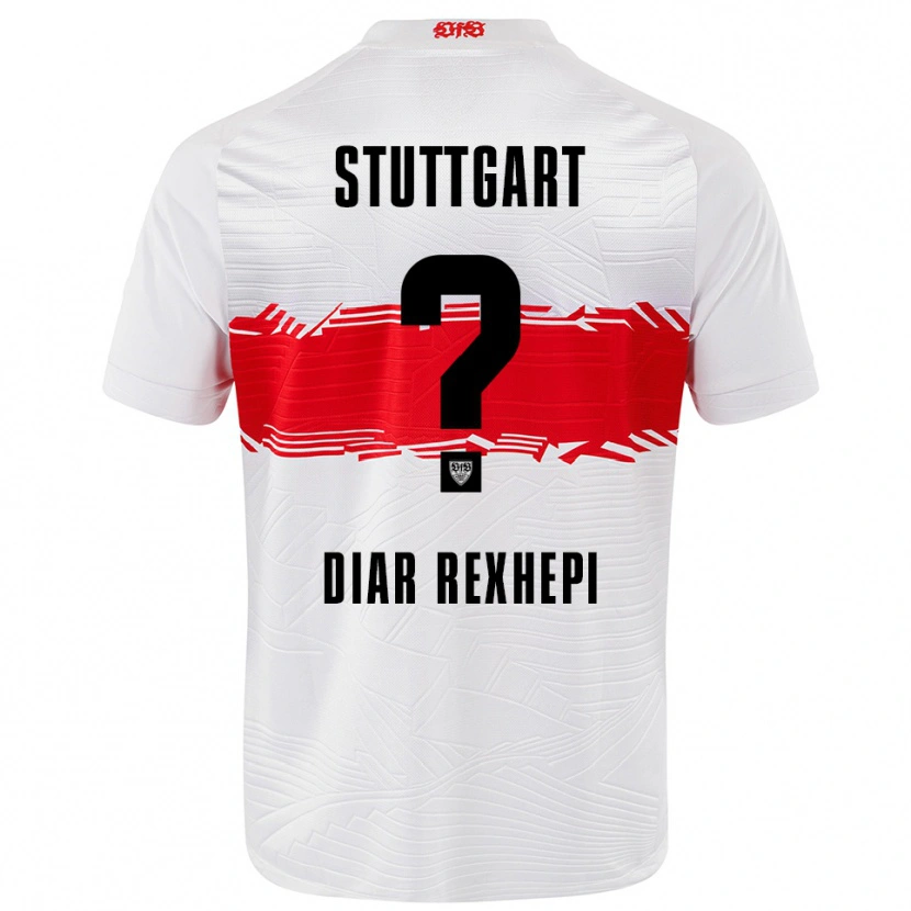 Danxen Hombre Camiseta Diar Rexhepi #0 Blanco Rojo 1ª Equipación 2025/26 La Camisa