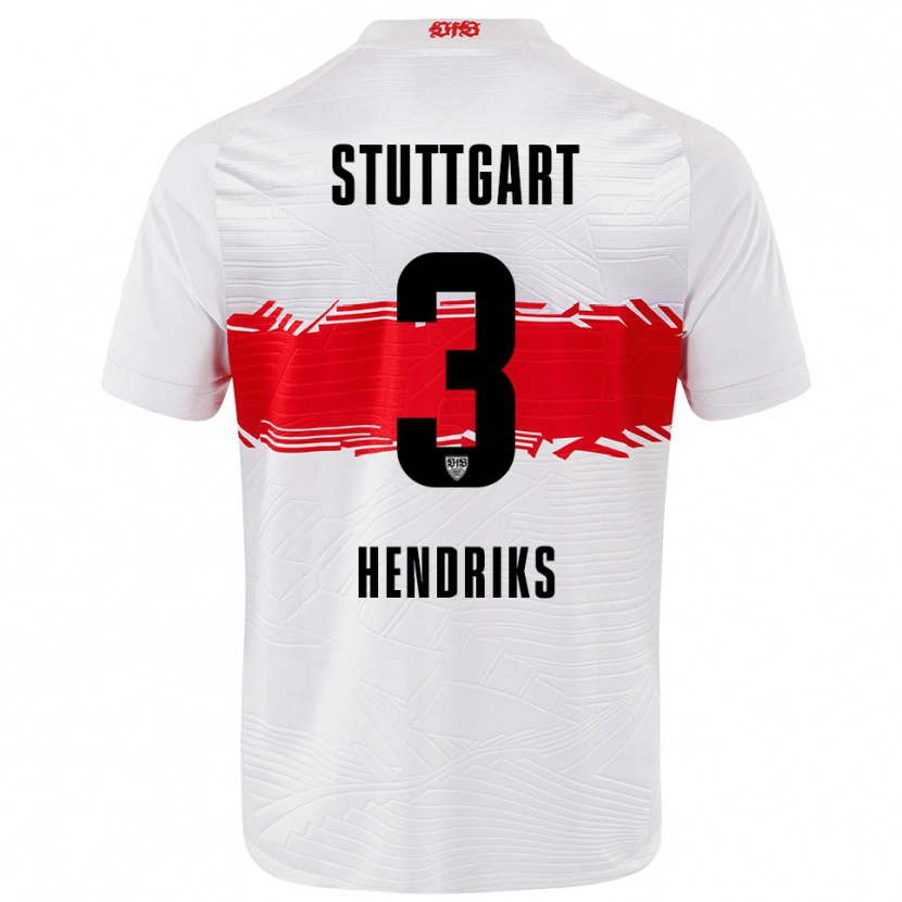 Danxen Hombre Camiseta Ramon Hendriks #3 Blanco Rojo 1ª Equipación 2025/26 La Camisa