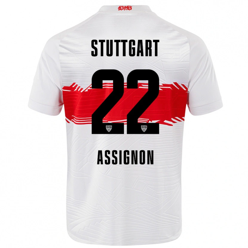 Danxen Hombre Camiseta Lorenz Assignon #22 Blanco Rojo 1ª Equipación 2025/26 La Camisa